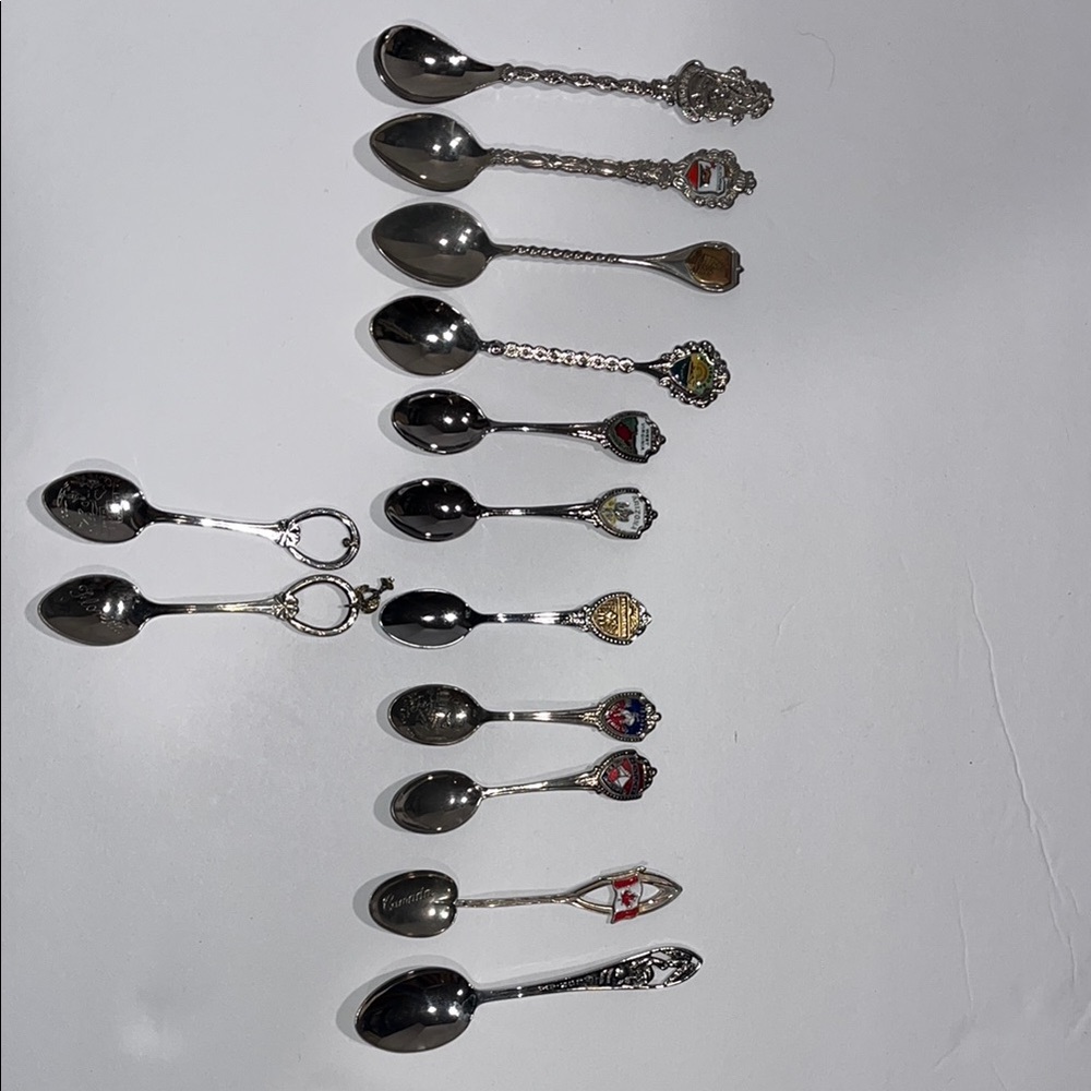 Collectible Silver Souvenir Spoons Set
